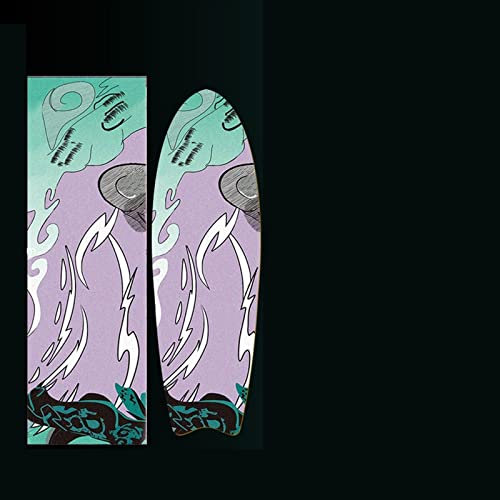 FEETOX Skateboard Klebeband 84 * 23cm(33.46X9.45inch) Skateboard Grip Tape Skateboard Aufkleber Bubble Free Waterproof Longboard Griptape Skateboard Grip Tape AC340 Skateboard Aufkleber