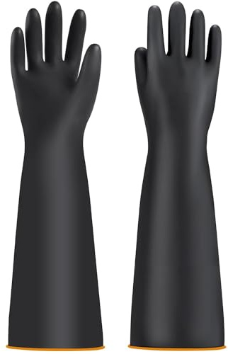CHUANGOU Guanti Industriali a Braccio，Guanti Pulizia Riutilizzabili，per l'industria dei macchinari resistenti all'olio.（55cm）
