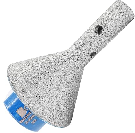 Fresa diamantata con smussatura diamantata, 10-35 mm, con filettatura M14, per piastrelle, porcellana, ceramica, marmo, granito