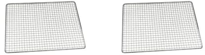 QOKLIYUI 2 Ensemble de Barbecue Grille Soudé Lavable Réutilisable Portable Anti-Rouille Randonnée BBQ Pique-Nique Grill Net Outil Accessoires 45x30cm, 45x30cm 2Ensemble