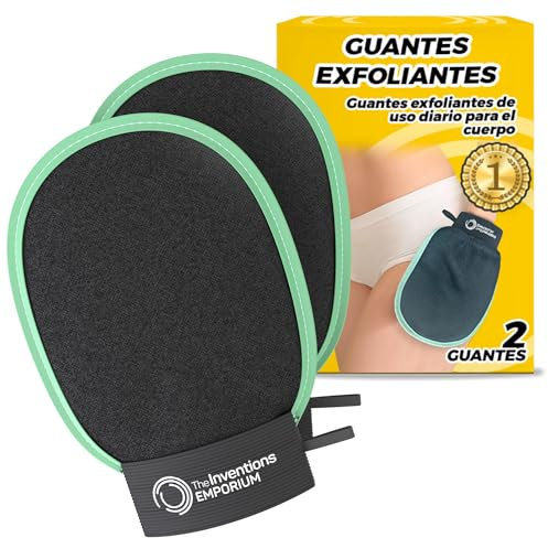 Guante Exfoliante Corporal - Esponja Exfoliante Corporal - Manopla Ducha - Limpieza y Exfoliación - Elimina Células Muertas, Mejora la Circulación, Suaviza la Piel - Todo Tipo Pieles - (Pack 2 uds)