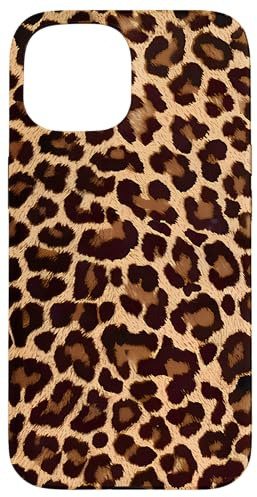 Niedliches, cooles Design mit Leopardenmuster, Vintage-Mädchen Hülle für iPhone 15