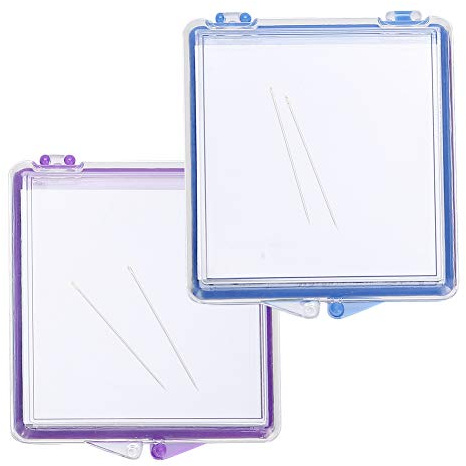 2 Stück Magnetischer Nadelhalter, Magnetischer Nähnadelkissen-Aufbewahrungskoffer, Magnetische Nadelbox, DIY-Hilfswerkzeuge, Nähnadelhalter, Nadel-Saugbox, Nadelkissen für