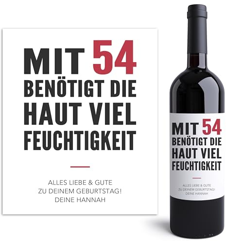 Flaschenaufkleber Geburtstag Weinetiketten personalisiert Flaschenetiketten selbst gestalten Geburtstagsgeschenk Geschenk Wein Etiketten selbstklebend 2 Stück | 10x12 cm (Alter wählbar)