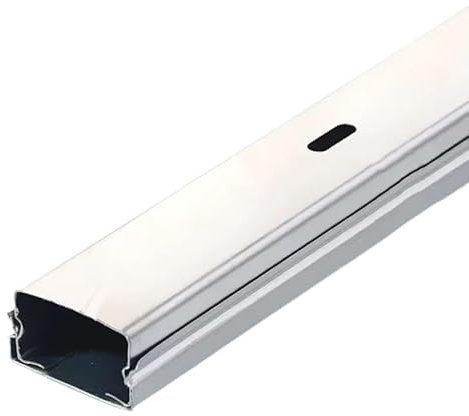 SUWOOPH Kabelkanal aus Edelstahl, Kabelabdecker, Boden- und Wanddrahtabdeckung, Netzkabelabdecker aus Metall for die Garage im Home Office(5x2.5cm(1.97x0.98in))