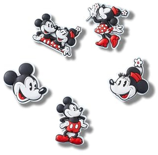 Crocs Topolino e Minnie Unisex in PVC confezione da 5 ciondoli per scarpe, multicolore, taglia unica, Multicolore, Taglia unica