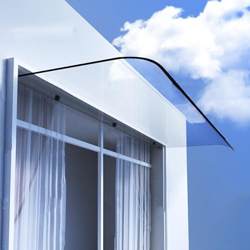 Auvent De Porte Et Fenêtres Extérieure, Housse En Polycarbonate Transparent, Marquise De Porte D?Entrée Invisible, Contre Pluie Neige Pour Boîtes Aux Lettres, Climatiseurs, Vélos(40x100cm/15.7x39.4in)