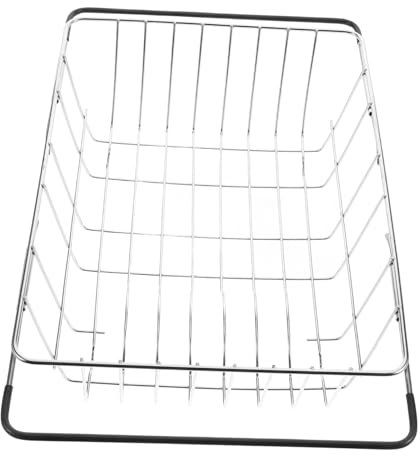 Mobestech Stainless Steel Sink Dish Drainer Rack Cutlery Drainer Expandable Dish Drying Rack