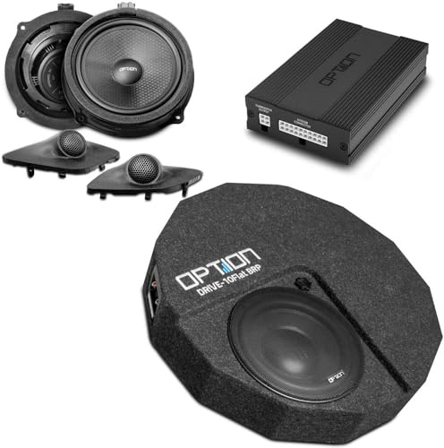 Option Sistema audio DSP V2 compatibile con Hyundai i30 PD/PDE con sistema audio standard – 100% Plug & Play con amplificatore DSP e subwoofer piatto passivo ruota di scorta