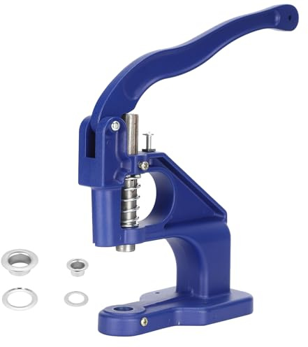 Manual Hand Press Machine for Leather Rivet,Hand Press Grommet Machine Manual Eyelet Grommet Tool Multi Function Aluminum Hole Punch for Fabric Tarps Leather Canvas