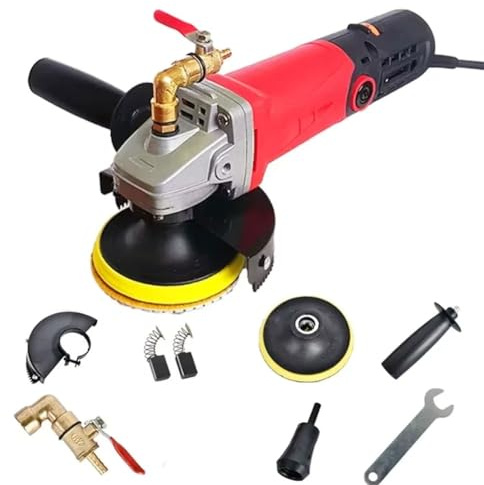 HYZHANHONG Pulidora húmeda, pulidora de Piedra de Diamante de 900 W/220 V, Kit de Herramientas, Amoladora Angular silenciosa para hormigón, Superficies de Suelo, de cerámica