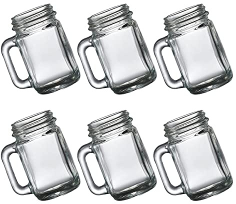 HEALEEP Copas De Licor y Tazas Pequeñas De Vidrio Transparente 40ml, Juego De 6 Unidades, Resistente Al Desgaste Rotura, Para Uso Bares, Fiestas y Hogar