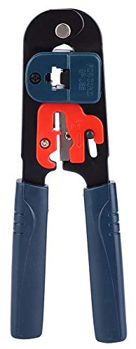 Netzwerkkabel Crimper | Handbuch RJ45 Crimping Tool für Ethernet / Cat5 / Cat6 -Kabel | 8p Crimper -Zange mit Stripping & Schneiden | HT - 208m