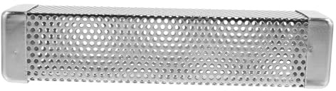 GARIOUANS Caja Ahumadora de Acero Inoxidable Resistente para Barbacoa Accesorio para Parrilla Portátil con Gran Capacidad Compatible con Virutas de Madera para Ahumar Carnes y Verduras