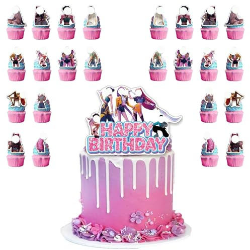 25 PCS Cake Decorations, Birthday Cake Toppers, Cake Topper, Anime Party Decorations, Birthday Party Supplies, Cosplay Event Cake Decor