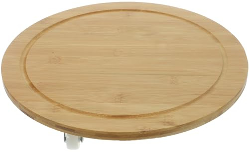 Homoyoyo Support Plantes à roulettes en Bois Robuste pour Pots Ronds et Carrés, Chariot Mobile Intérieur et Extérieur, Plateau Surélevé Anti-débordement, Déplacement Facile sur Sols