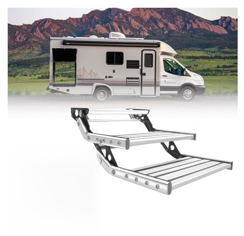 Einstiegsstufe for Wohnmobile – elektrisch, einlagig, passend for die meisten Wohnmobile(Double-layermanual(withlight))