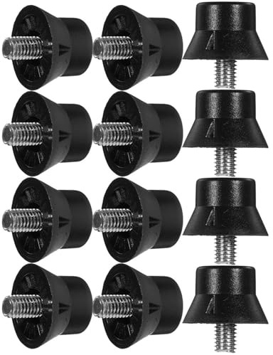 GALPADA 12 Stück M5 Fußball Schraubspikes aus Nylon und Metall Schwarz rutschfeste Stollen für Fußballschuhe und Sportschuhe für Training Kunstrasen