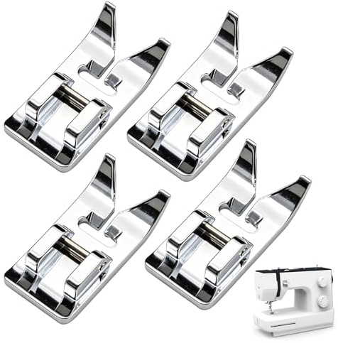 4 Piezas Universal para Máquinas de Coser Multiusos Prensatelas Pie Recto Zigzag Pie para Todas Las Máquina de Coser Domésticas Singer, Brother, Janome y Babylock, etc
