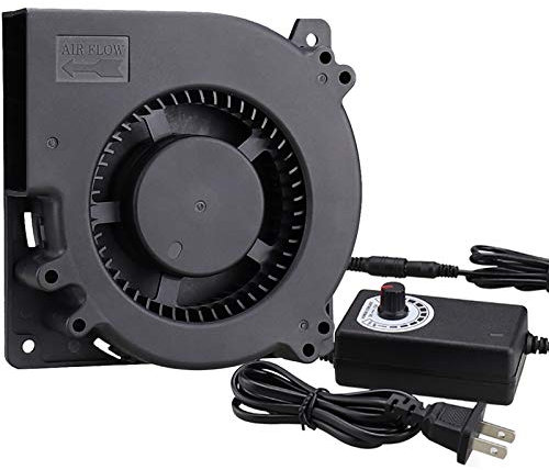 GDSTIME 120mm Blower Fan, AC 110V 220V DC 12V Powered Fan with Speed Control, for Receiver DVR Xbox Modem AV Cabinet Cooling