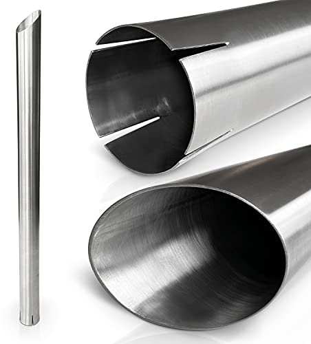 AGEX Mittelschalldämpfer MSD Attrappe für den VW Golf VII GTI Performance ab 2017 | Edelstahl gebürstet | Auspuffanlage Sportauspuff | Golf 7