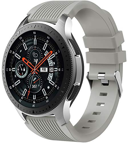 Dirrelo Armband Kompatibel mit Samsung Galaxy Watch 3 45mm/Galaxy Watch 46mm/Huawei GT 2 46mm, 22mm Weiche Silikon Sport Armbänder Ersatz für Samsung Gear S3 Frontier für Herren Damen