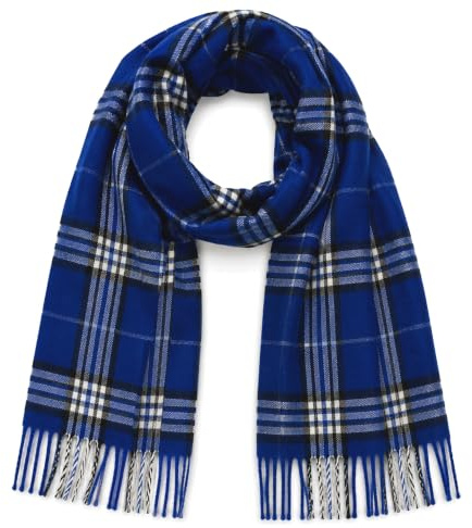 TigerTie - feiner Designer Schal kariert gemustert - Stoff Cashmink - made in Germany