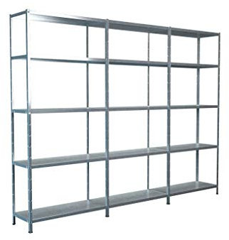 SCHULTE Regalwelt Steck-Grund-/ u 2 Anbauregale, 15 Böden, 2000x3400x350, verz.