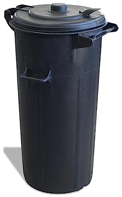 La zappa Bidone per immondizia in PEHD con manici e coperchio a cerniera (80 lt - Ø 44.5/34.5 x h 74 cm)