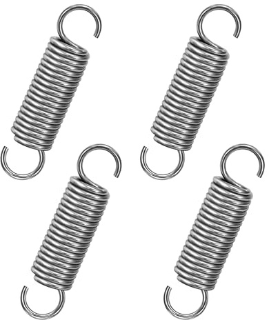 GUNGY Zugfedern mit Haken Edelstahl Spannfeder Zugfeder 50mm Außendurchmesser 12mm Drahtdurchmesser 1,6mm Maximale Zugkraft 6,4KG 1,6x12x50mm 4 Stück