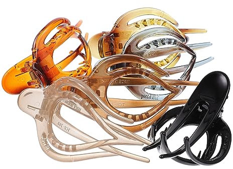 TOVINANNA 6 Pièces Pinces à Cheveux Françaises Pour Adultes Et Adolescentes Lot D'accessoires Pour Cheveux Fins Et Épais Avec Forte Adhérence