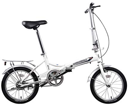 GNBOW Faltrad Faltrad 20 Zoll Faltrad for Herren und Damen (Color : Weiß, S : 16 inches)
