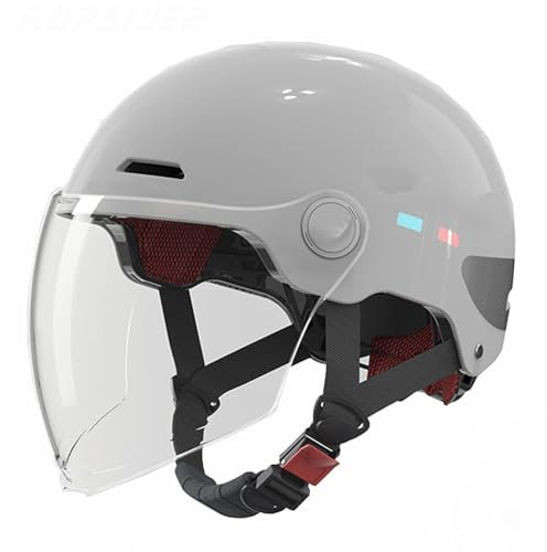 retrò Casco Scodella Portatile Mezzi Caschi Jet, Mezzo Casco da Motociclista Vintage Caschi Caschi Casco A Scodella Scooter Motorino ECE Omologato Mezzo Elmetto da Moto retrò