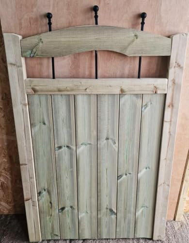 Wooden Garden Dome Gate Pedestrian Gate Wooden Pressure Treated 5ft 150cm,wooden garden gate, garden gates wooden, garden gates wooden (150 cms High x 99 cms Wide x 5 cms Deep)