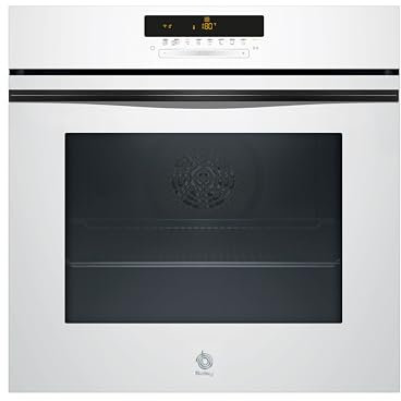Balay - Horno multifunción con función freidora de aire, 60 cm, Pirólisis y Aqualisis, 40 recetas, táctil, Raíles Flex, Cristal Blanco, 3HB5879B7