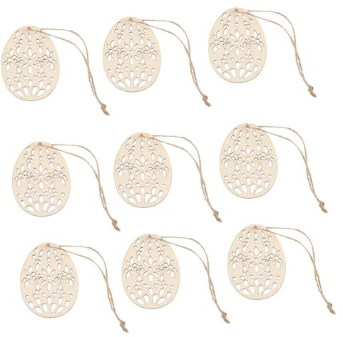 NUOBESTY 1satz Unvollendete Holzscheiben Für Ostern Eierschmuck Für Mädchen Bastelmaterial Für Kreative Holzornamente Deko Für Ostern Und Heimwerkerprojekte