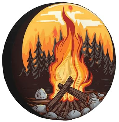 Auto Reifenabdeckung Feuer Spare Tire Cover Passend Reifenhülle Wasserdicht Reifen-Aufbewahrungstasche Für Ersatzradreifen Wohnmobile Mpv 17 inch