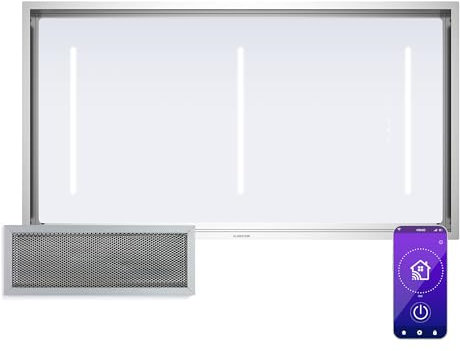 Klarstein LuxeAir - Cappa Aspirante, 750 m³/ora, Efficienza Energetica: A, Motore: 110W, Controllo Touch & WiFi, LED: 6000K, Filtri Antigrasso in Alluminio, Cappa da Cucina, Nero