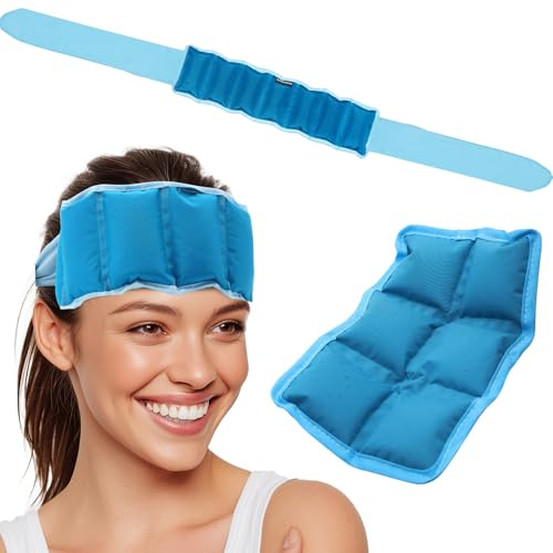 Winyoher Kühlpad Set – Neues Gel-Kühlband & Quadrat Kühlpad – Wiederverwendbare Kälte- & Wärmekompresse mit langer Kühldauer