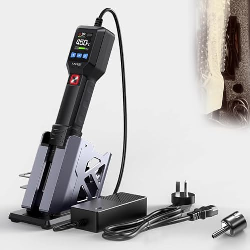 Mini Smart Soldering Heat Gun with LED Digital Display, 212-842°F Temperature Range, 20-Speed Air Adjustment for DIY Shrink Tubing and Wrap Torch Marking
