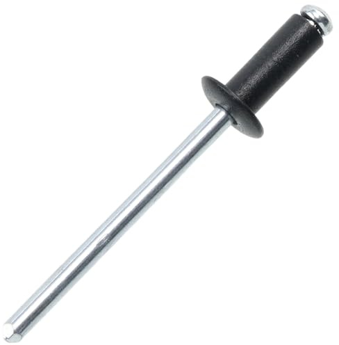 AERZETIX - Lot de 60 Rivets aveugles Ø4x10 mm à tête plate RAL 7016 gris anthracite | en aluminium/acier | pour assemblage métallique rapide et fixation esthétique