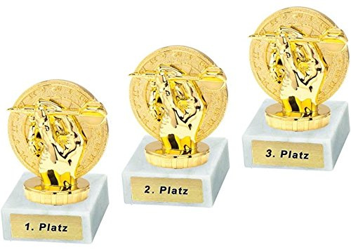 RaRu 3 Dart-Pokale mit Ihrer Wunschgravur