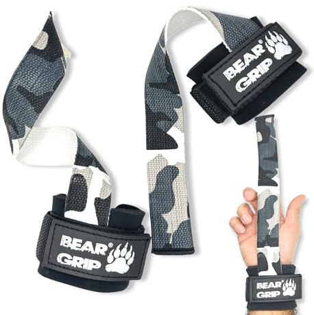 Bear Grip Power Straps Gewichthebergurte, GreyCamo