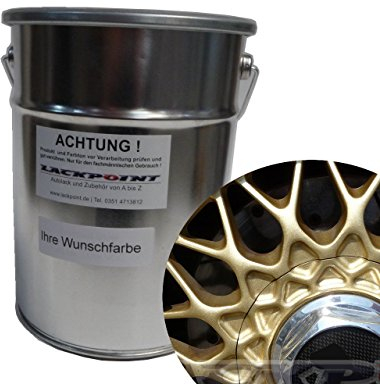 Lackpoint 0,5 Liter Spritzfertigen Basislack RAL 1036 Gold Metallic Autolack