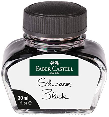 Faber-Castell - Tintero de tinta, Negro , 30 ml