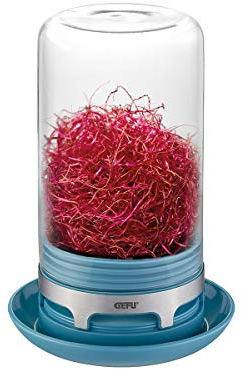 GEFU Sprossenglas BIVITA, azurblau, Keimglas, Durchmesser 12,8 cm, Höhe 18,4 cm