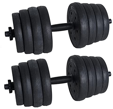 ESTEXO Kurzhanteln Hantelset 30 kg Hanteln 2er Set Hantelscheiben Fitnessgeräte Training Muskeltraining Krafttraining