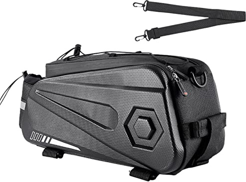 Yiida Fahrrad Camel Tasche - Wasserdichte Hartschale, große Kapazität | Fahrrad Gepäckträgertasche mit reflektierendem Streifen | Mountainbike Heckträger