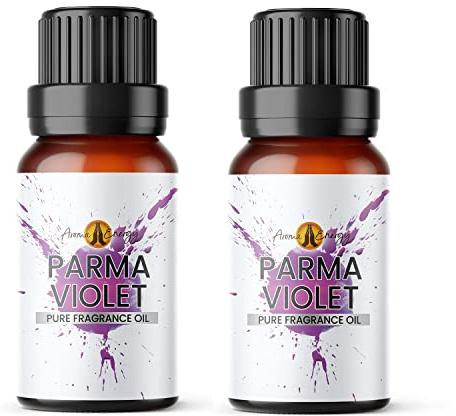 Aroma Energy Parma Violet Fragrance Oil for Diffusers, 2x10ml | For candle making, perfume oil, wax melts, soap, sweet shop bath bombs, potpourri & slime, concentrated scent, Vegan, UK made