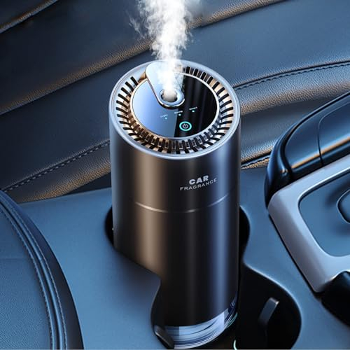 Ceeniu Auto Lufterfrischer, Ultraschall-Zerstäuber, Intelligente 3 Modi, Auto EIN-/Ausschalten, Eingebauter Akku, 45ml Natürlicher Auto Parfüm, Hält 4 Monate, F26 Auto Duft, Cologne